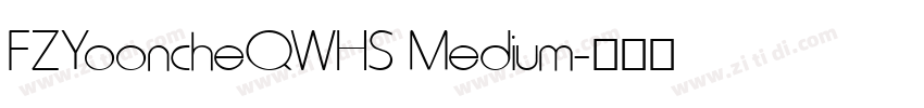 FZYooncheQWHS Medium字体转换